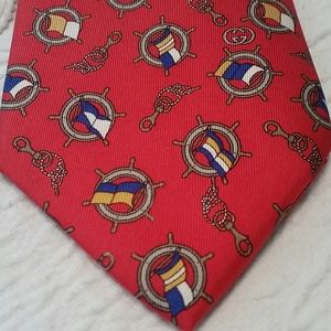 Red Gucci men's tie New vtg
